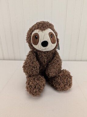 Spark Create Imagine Brown Plush Sloth 10" Stuffed Animal Rattle Security Toy